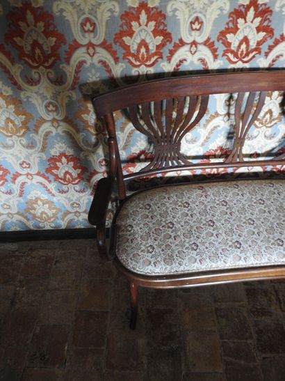 In the taste of THONET. 
Two-seat bench in...