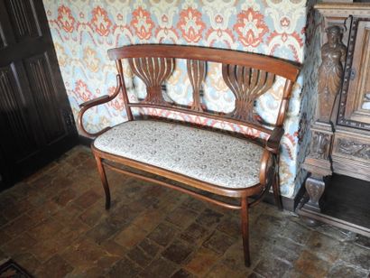 In the taste of THONET. 
Two-seat bench in...
