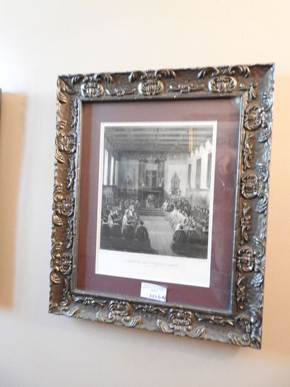 Set of 14 lithographs depicting historical...