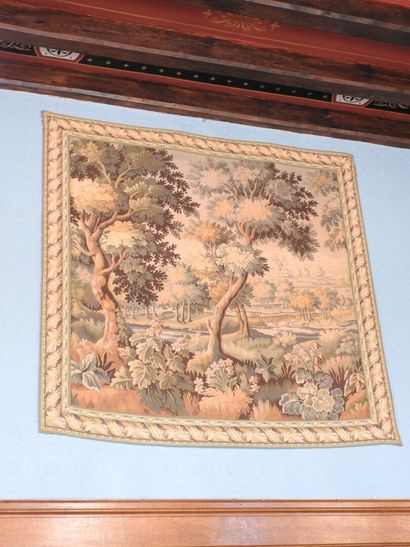 Tapestry comprising three modern tapestries...