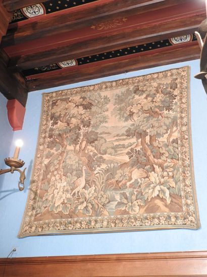 Tapestry comprising three modern tapestries...