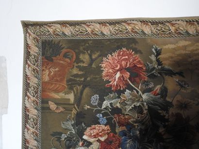 Modern mechanical tapestry presenting a still...