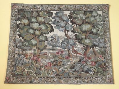 Two mechanical tapestries featuring greenery.
20th...