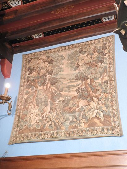 Tapestry comprising three modern tapestries...