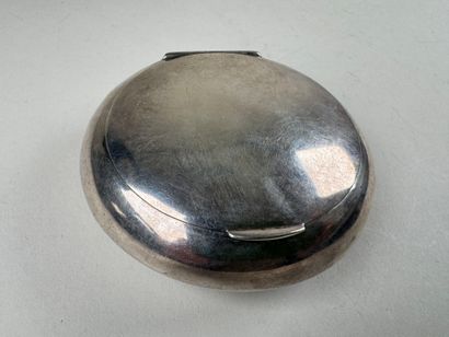 Grande boîte circulaire en argent étranger,...