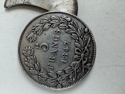 Porte-clés décapsuleur en argent 800 mil....