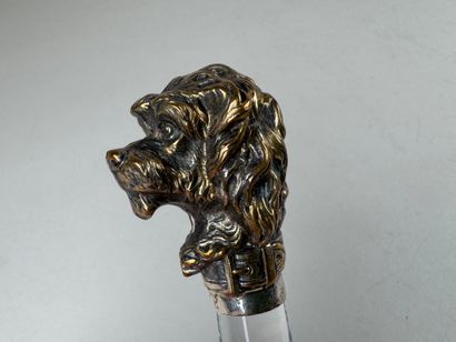 Pilon en cristal, la prise en métal argenté...