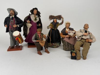 SANTON de PROVENCE.
Six figures in terracotta...