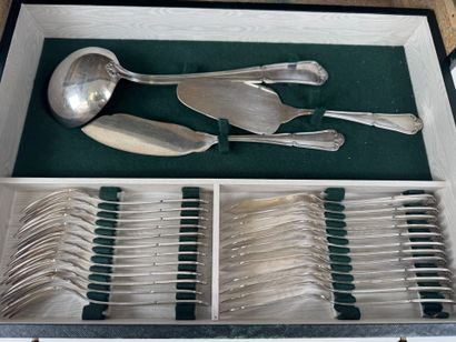FRIONNET FRANCOIS.
Large silver-plated menagère...