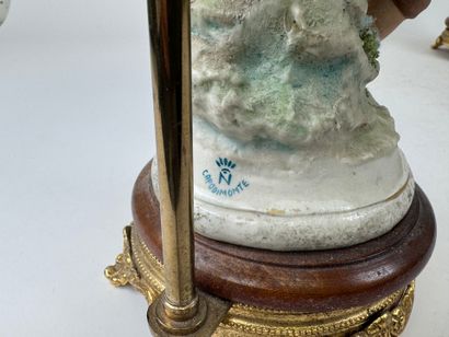 CAPODIMONTE, 20th century.
Pair of polychrome...