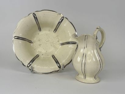 LANGEAIS, 20th century.
Cream and silvered...