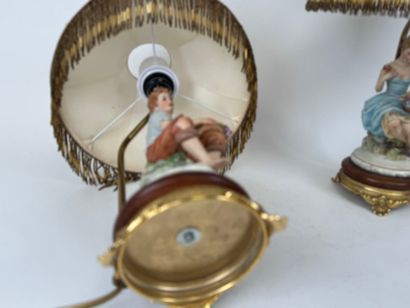 CAPODIMONTE, 20th century.
Pair of polychrome...