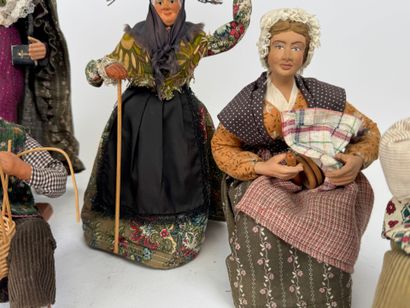 SANTON de PROVENCE.
Six figures in terracotta...