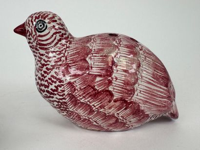 Polychrome earthenware lot comprising an...