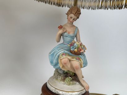 CAPODIMONTE, 20th century.
Pair of polychrome...