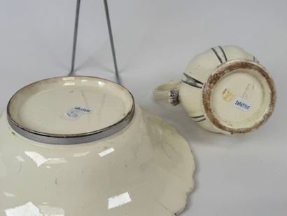 LANGEAIS, 20th century.
Cream and silvered...
