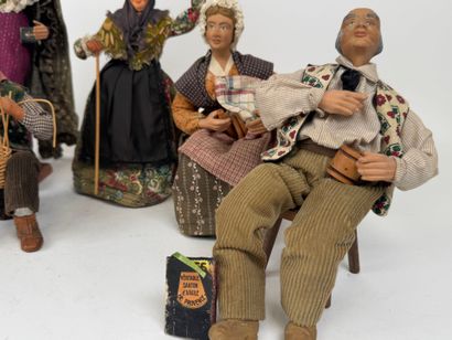 SANTON de PROVENCE.
Six figures in terracotta...