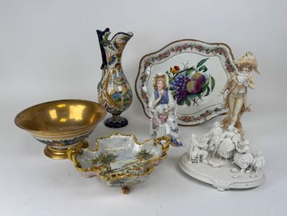 Earthenware and cookie lot including :
-...