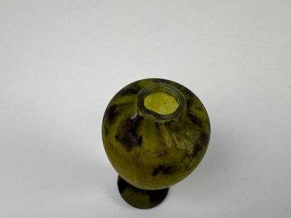 DAUM Nancy. 
Miniature baluster-shaped vase...