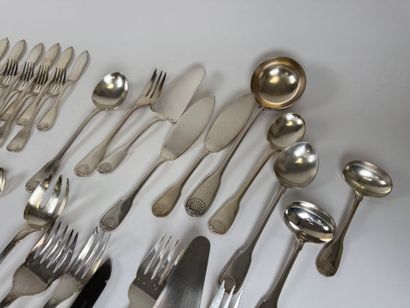 CHRISTOFLE.
Important set of silver-plated...