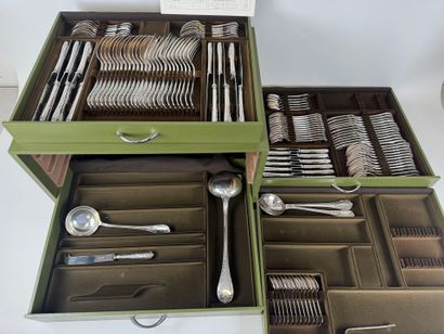 CHRISTOFLE.
MARLY model.
Important set of...