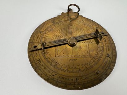 Brass and chased bronze planispheric ASTROLABE...