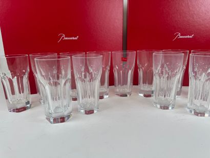BACCARAT.
Harcourt model.
Series of 12 cut-crystal...