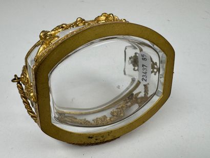 Small cut-crystal and ormolu and chased-bronze...