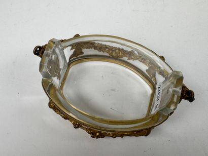 Small cut-crystal and ormolu and chased-bronze...
