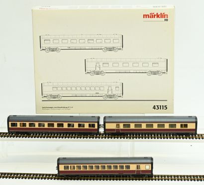 MÄRKLIN,Ho, réf 43115, 3 Trans Europ Express...