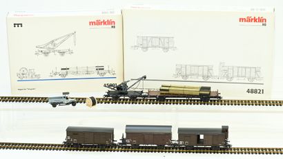 MÄRKLIN, Ho, item nos. 45091, 48821, 5 freight...