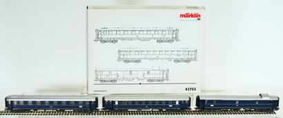 MÄRKLIN, Ho ref 42753, set of 3 DB passenger...