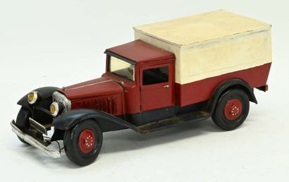 ZEZE, metal and wood delivery truck (32x11x13cm),...
