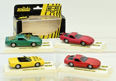 SOLIDO, 4 Chevrolets, 1:43 scale, from the...