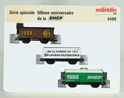 MÄRKLIN, Ho, réf 4488, set of 3 cars, issued...