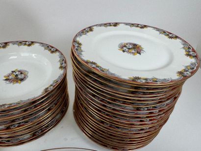 Limoges, 20th century. Part of a polychrome...