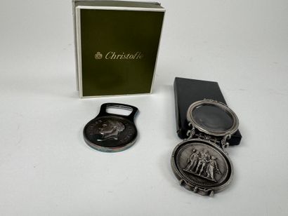 CHRISTOFLE. Napoleon Emperor silver-plated...