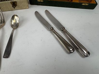 FRIONNET FRANCOIS silversmith's set. Silver-plated,...
