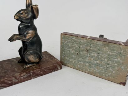 Pair of bookends in patinated regula with...