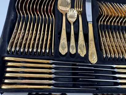 BESTECKE SOLIGEN.
Gilded-metal cutlery set...