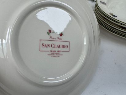 SAN CLAUDIO, part of a polychrome earthenware...