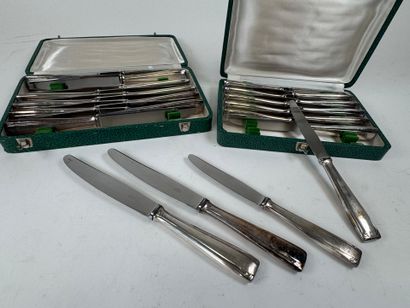 Series in silver-plated metal, filet model,...