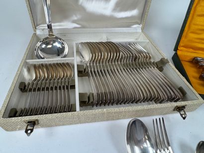 FRIONNET FRANCOIS silversmith's set. Silver-plated,...