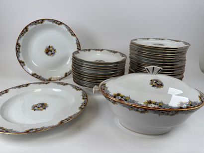 Limoges, 20th century. Part of a polychrome...