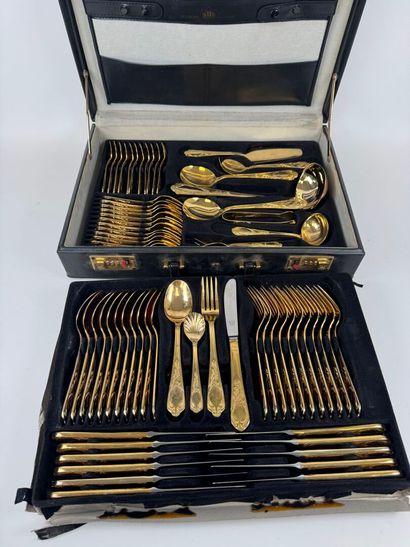 BESTECKE SOLIGEN.
Gilded-metal cutlery set...
