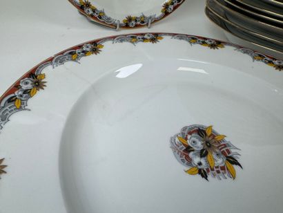 Limoges, 20th century. Part of a polychrome...