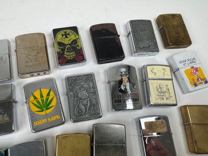 ZIPPO and misc. collection of 36 metal l...