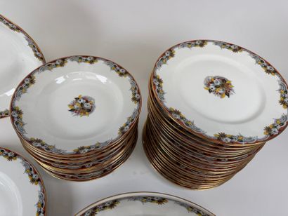 Limoges, 20th century. Part of a polychrome...