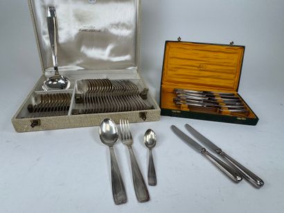 FRIONNET FRANCOIS silversmith's set. Silver-plated,...