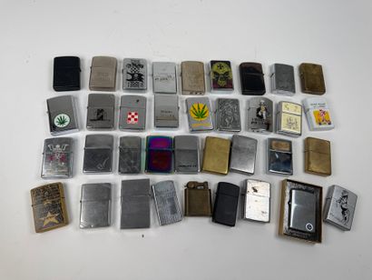 ZIPPO and misc. collection of 36 metal l...